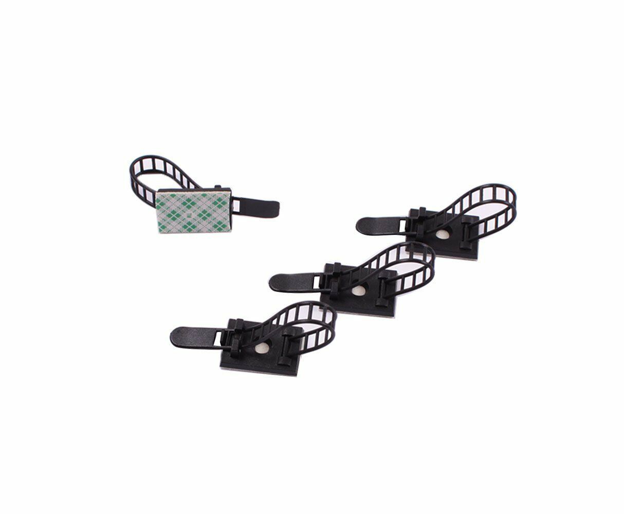 1PC Car Cable Wire Adjustable Clips Fastens Fixed Organizer Clamps Self-Adhesive