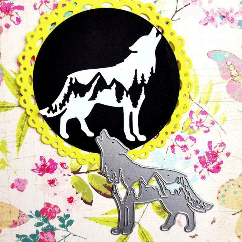 Howling Wolf Carbon Steel Cutting Dies DIY Scrapbooking Photo Album Embossing