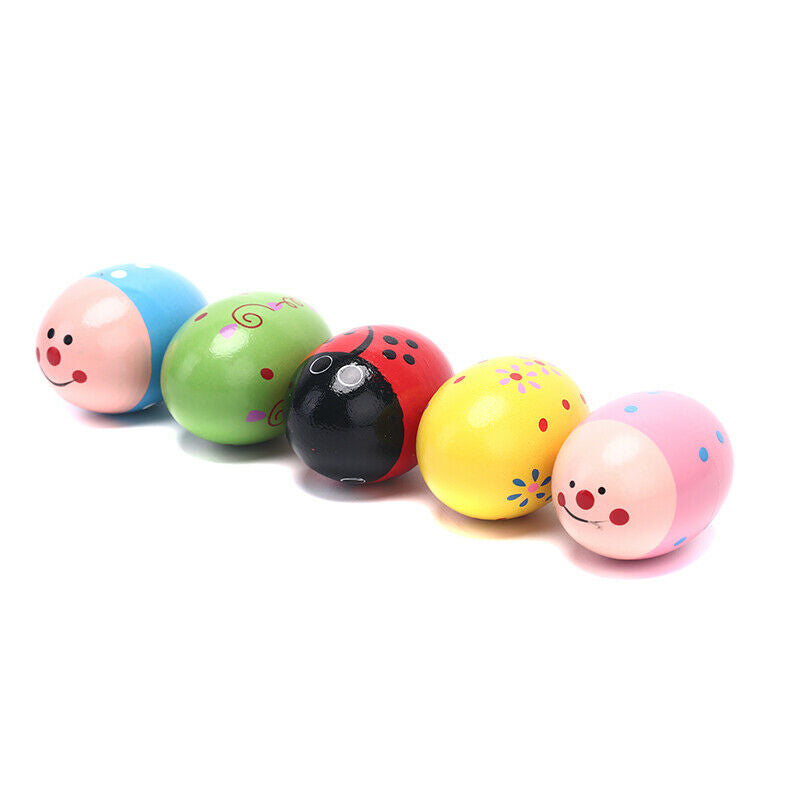 Kids Wooden Baby Music Toys Children Random Colors Wooden Sand Eggs Instr.l8