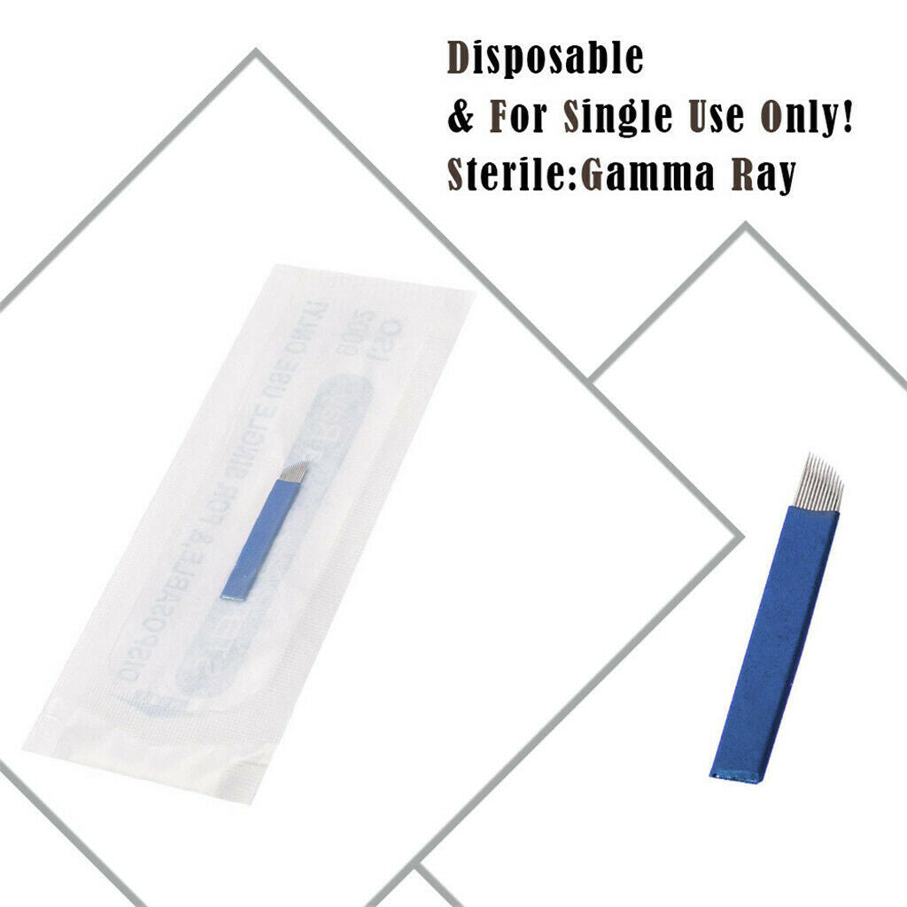 Microblading Permanent Makeup Eyebrow Tattoo Needles Pen Relieving Paster#4