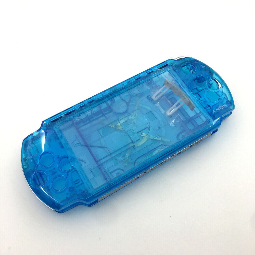 Clear blue Shell Housing case Cover Replacement Repair Parts For Sony PSP 3000