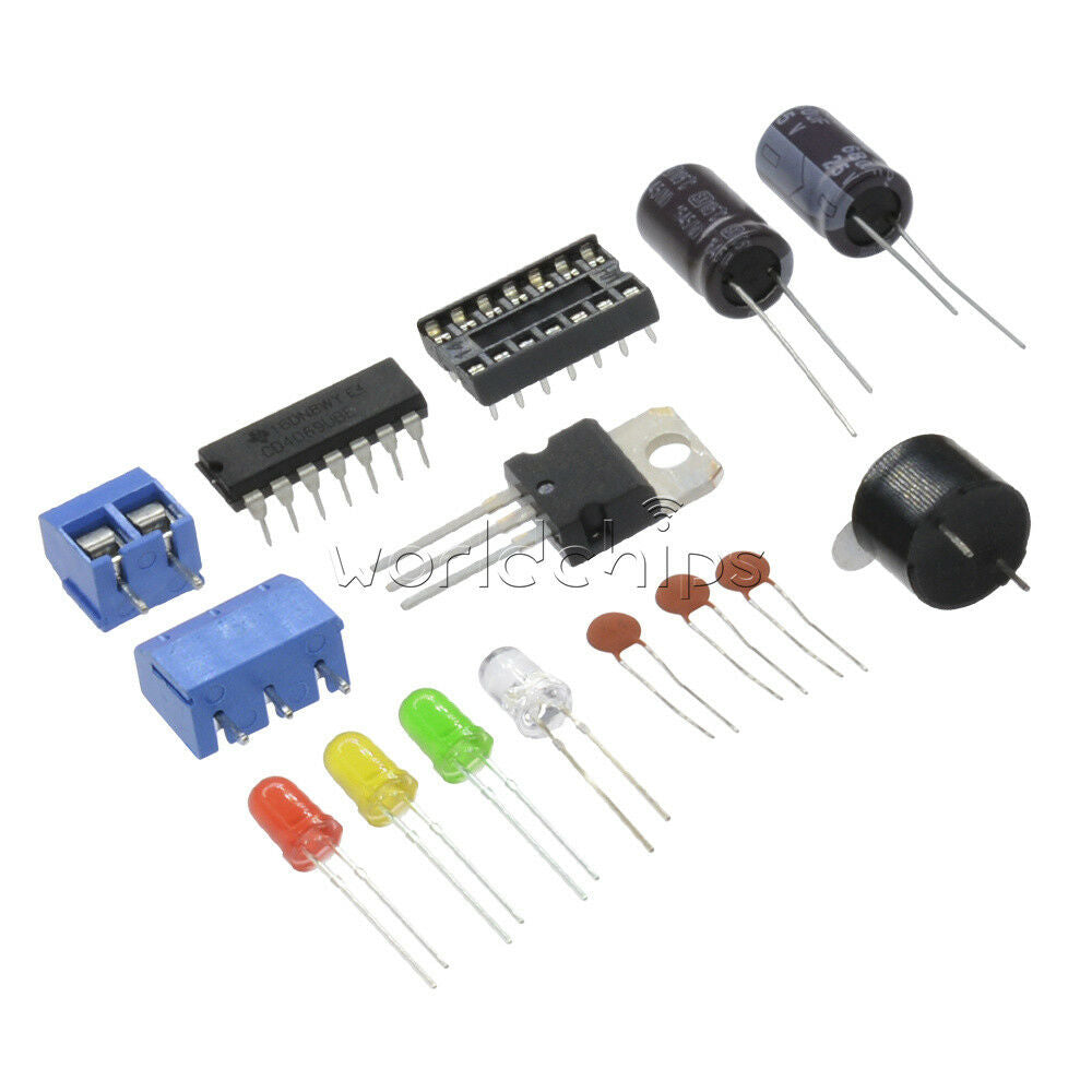 US Plug LM317 Adjustable Regulator 1.25-12V Voltage Power Supply Board Kit +Case