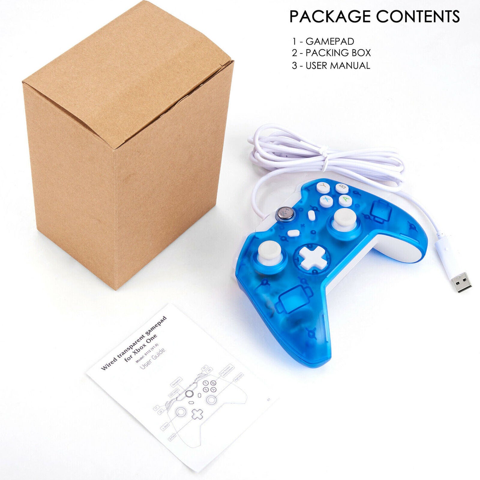 Long USB Wired Controller Gamepad For Microsoft Xbox One / One S / One X / PC