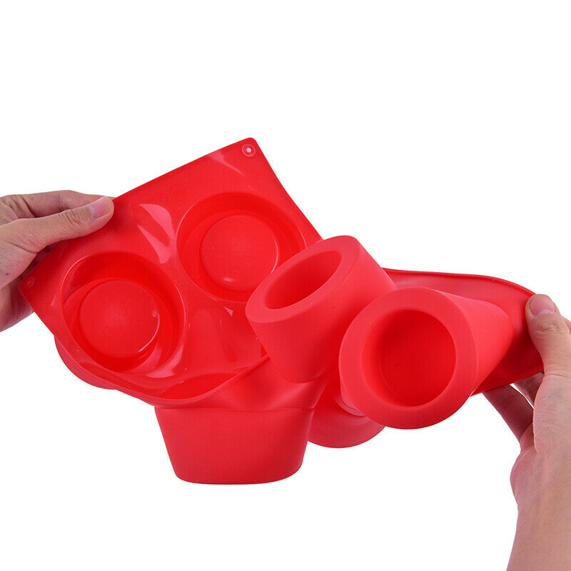 6 Holes Concrete Planter Molds Homemade Succulent Plants Pot Silicone MoldY XC