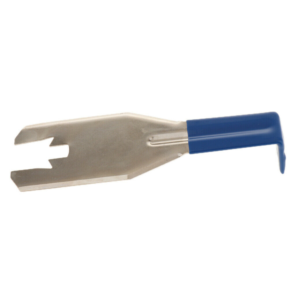 Car Door Clip Removal STAINLESS STEEL Tool WITH BLUE RUBBER GRIP HANDLE