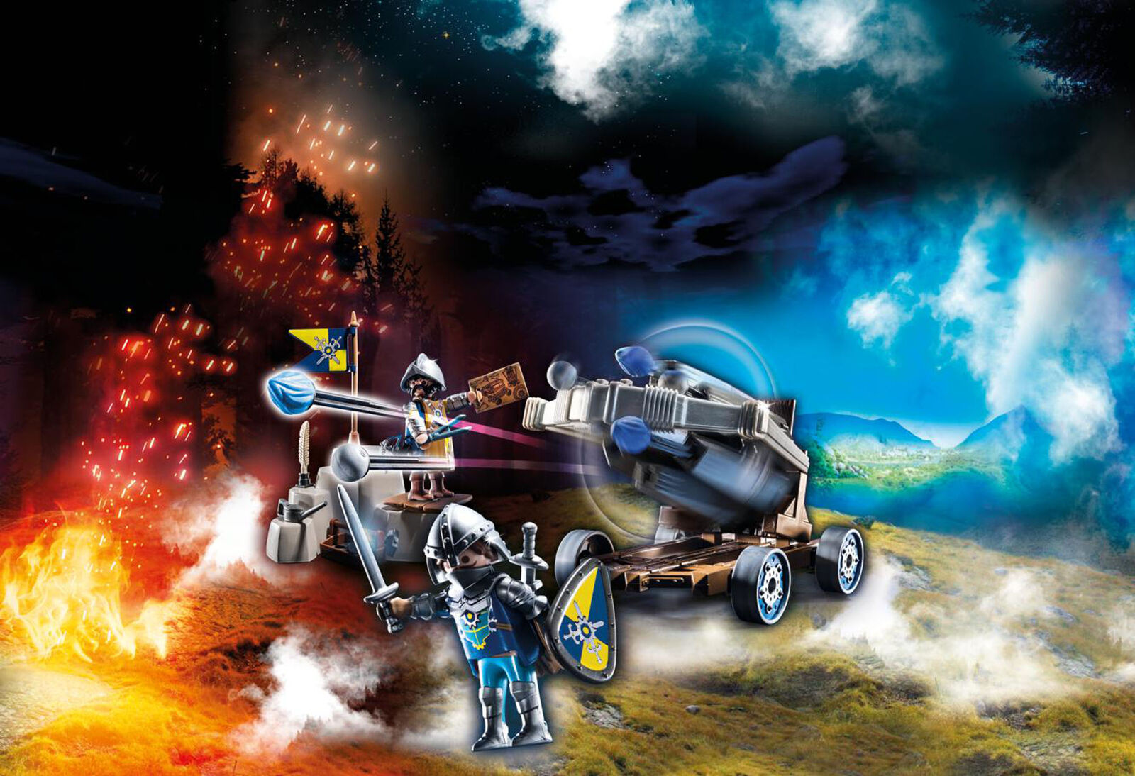 70224 Playmobil Knights Novelmore Water Ballista Set with Figures inc 45pcs 5yr+