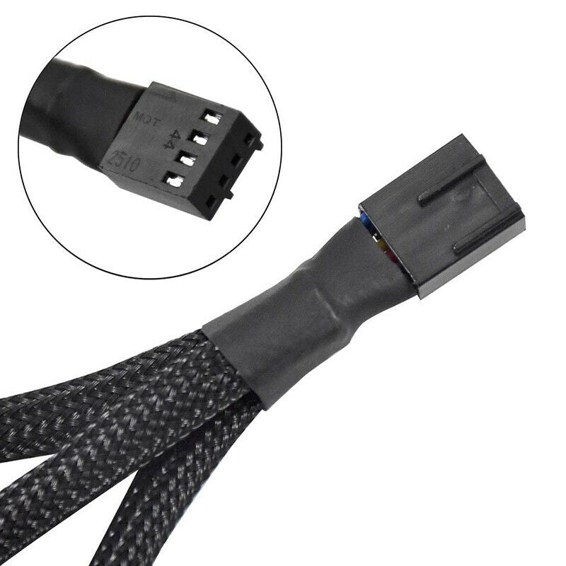 4 Pcs PWM Fan Splitter Cable,Fan Adapter Cable Connector 4 Pin 1 to 3 Conve B7X1