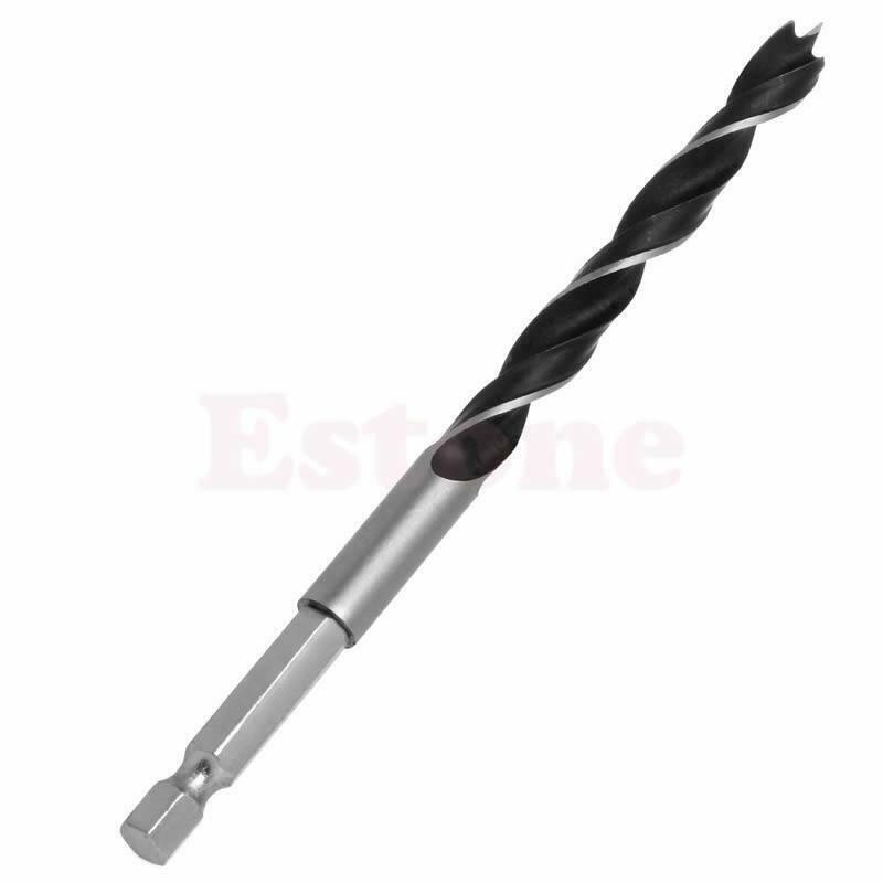 4 5 6 8 10mm 5pcs Quick Change Metal Tools 1/4" Hex Shank Wood HCS Drill Bit Set