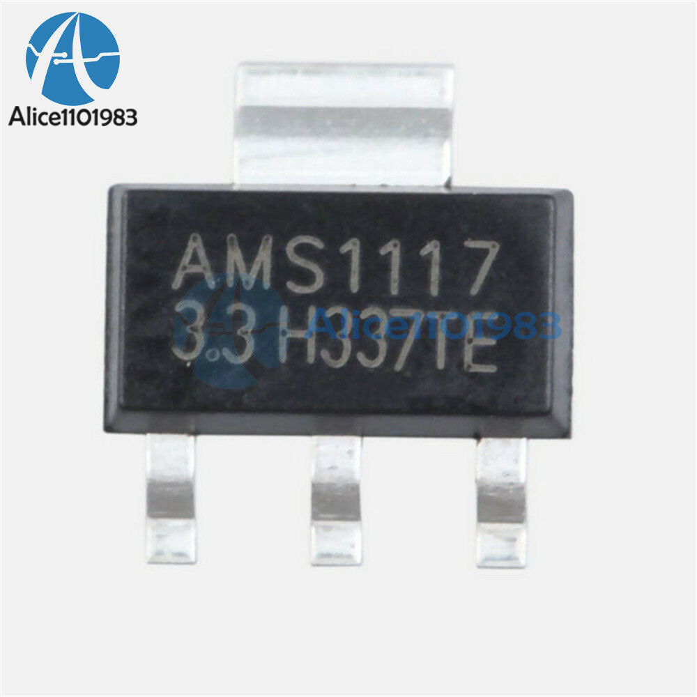 10Pcs AMS1117 LM1117 5V 1A  SOT-223 Voltage Regulator  NEW
