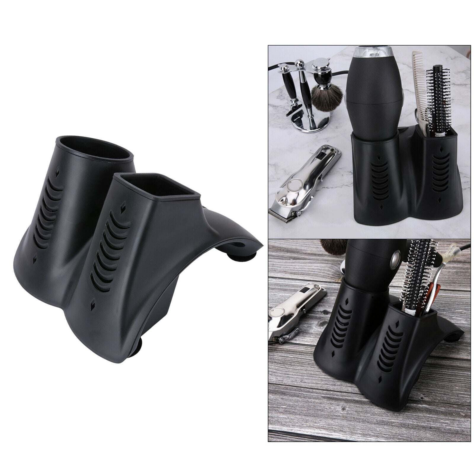 Desktop Hair Dryer Holder Dock Storage Scissors Organizer Blow Dryer Stand