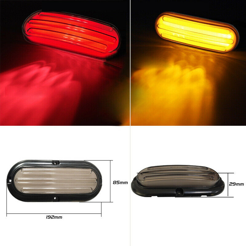 2PC 74LED Car Turn Reverse Truck Guiding Tail Lamp Rear Brake Light Red & Yellow