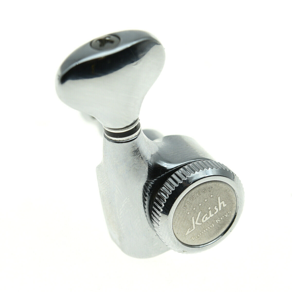 6 Inline 18:1 Gear Ratio Guitar Locking Tuners Machine Heads Tuning Keys Chrome
