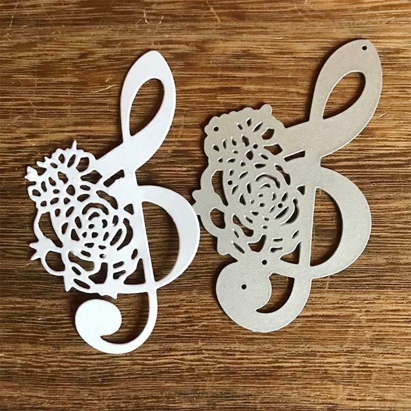 Music Note Flower Metal Cutting Dies Stencil DIY Scrapbooking Album Paper Card