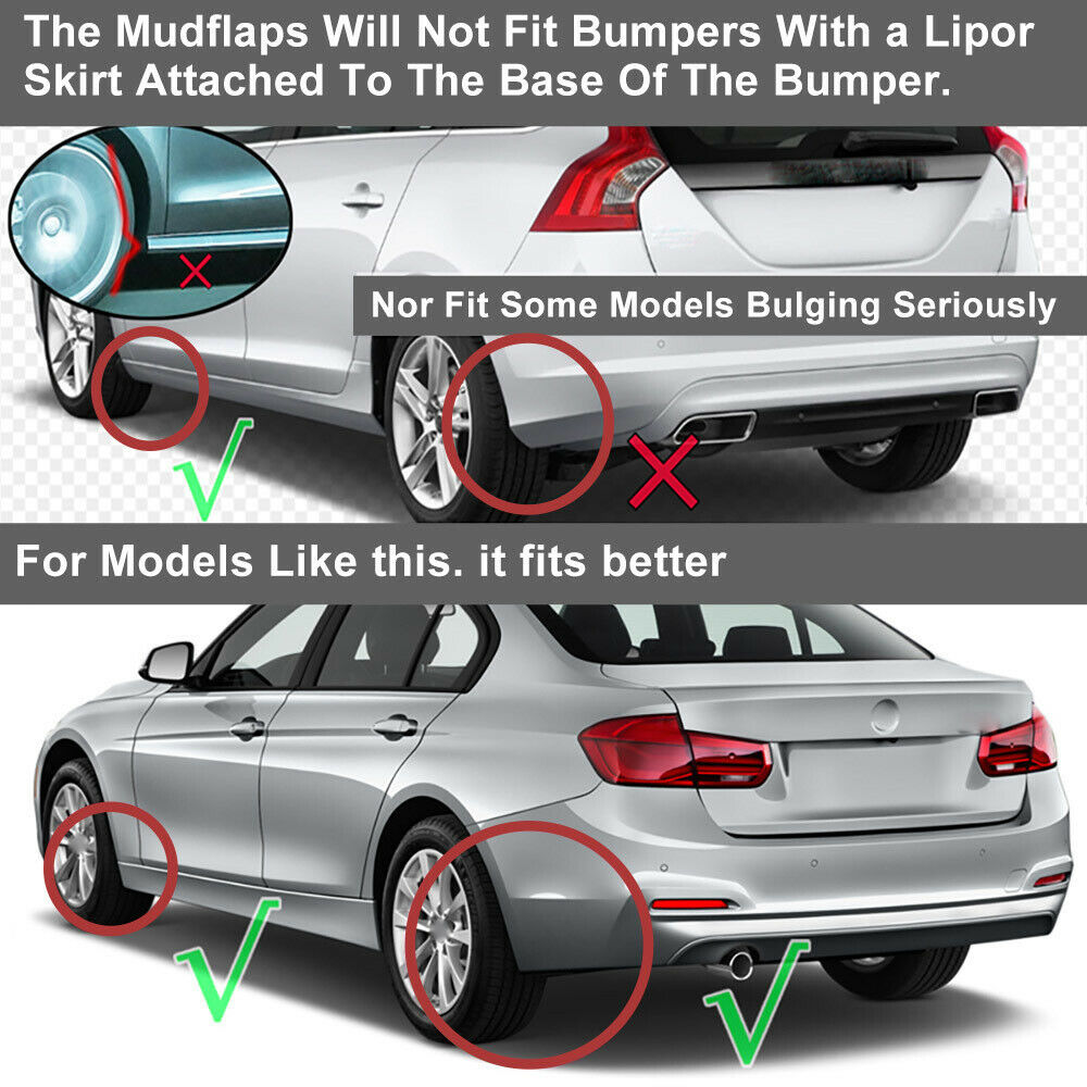 4pcs/set Universal Car Front Rear Mudflaps Mud Flaps Flap Splash Guards Mudguard