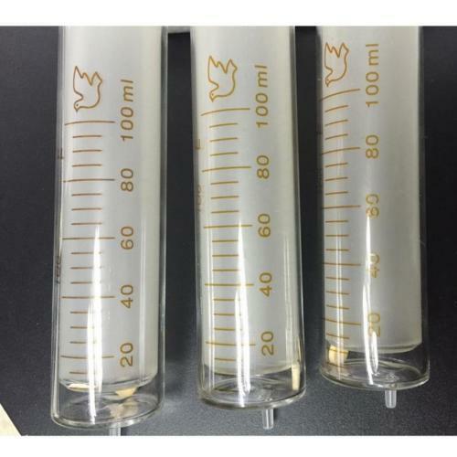 1PC 100ml Large Diameter Recycling Glass Syringe Sample Injector Lab Supplies