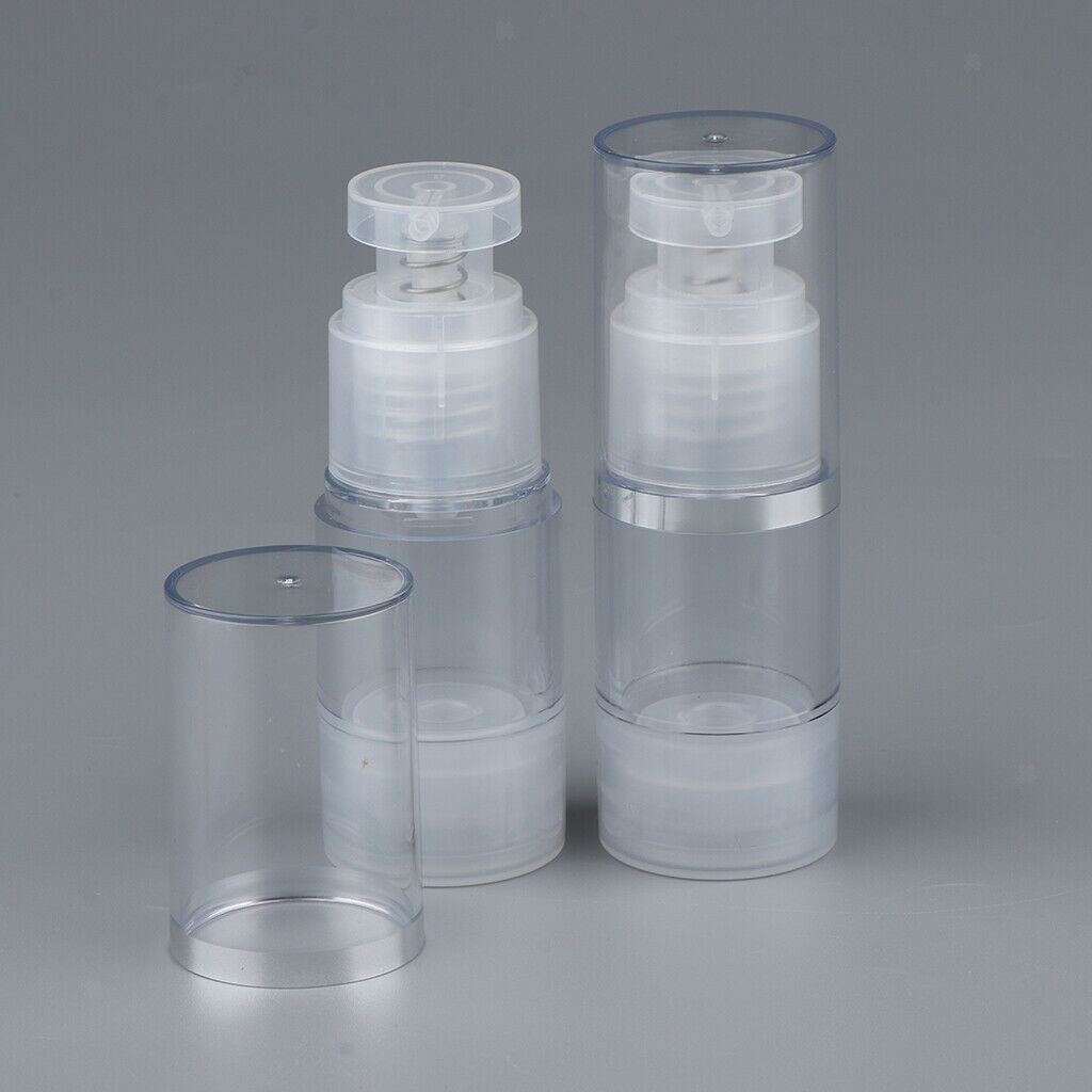 2Pcs Portable Airless Vacuum Cosmetic Lotion Pump Bottles for Home Salon - as