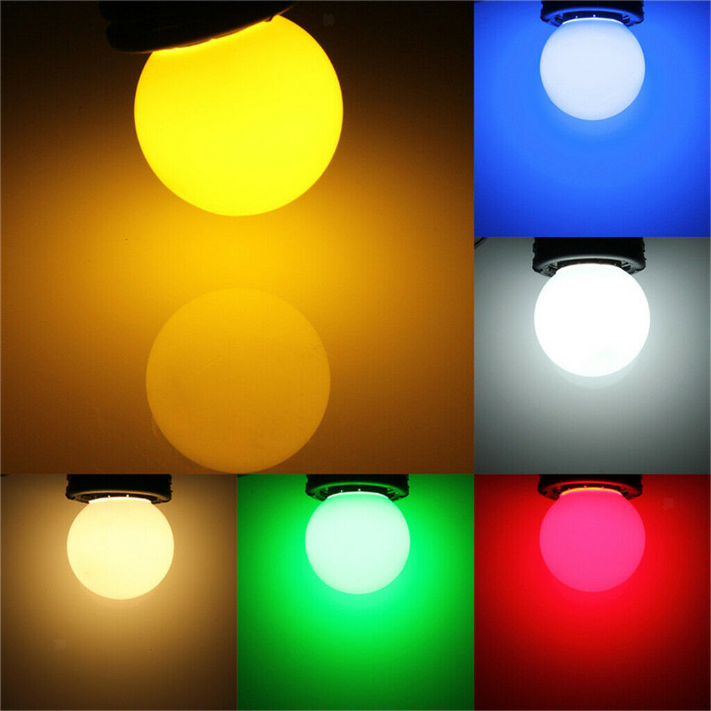 E27 Screw Base Golfball Lamps Coloured Light Bulbs For Home Party Christmas