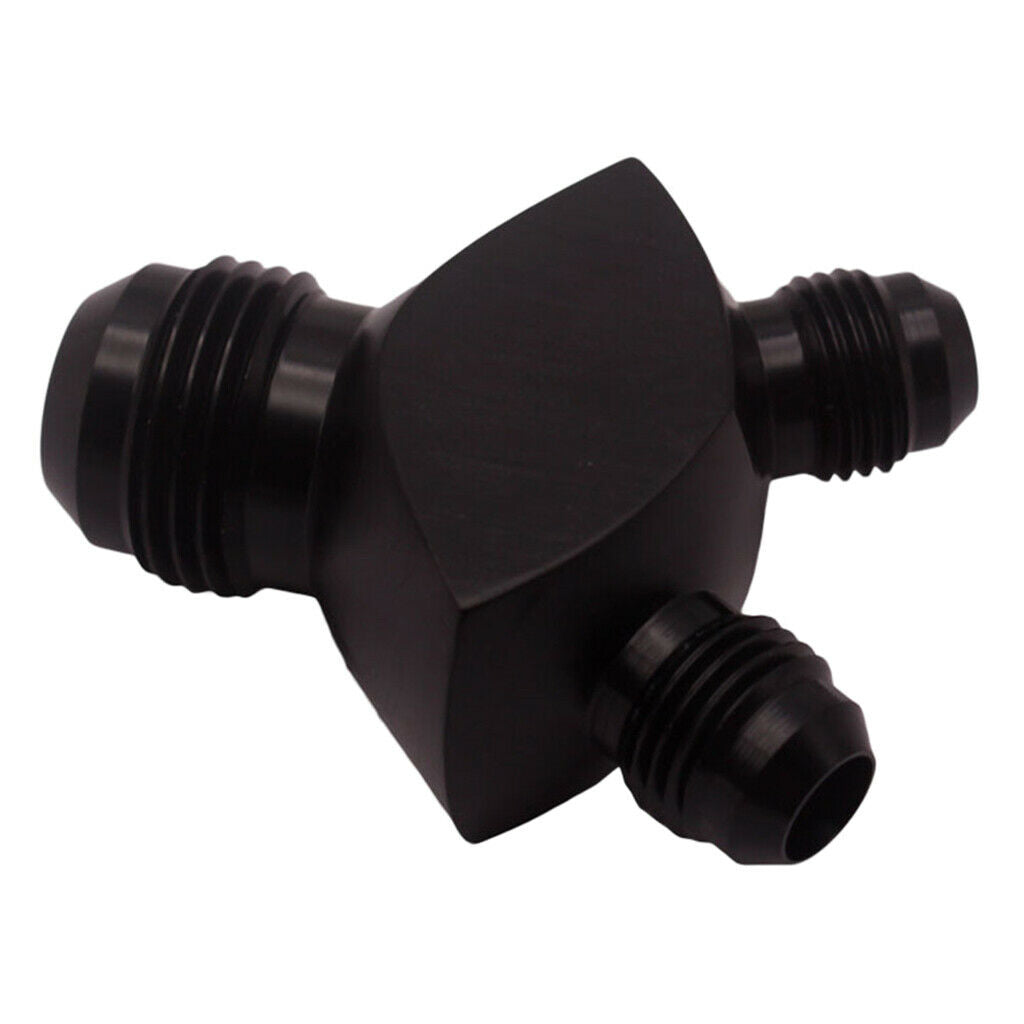 AN-6 To 2 x AN -6 (6AN Aluminium Y Block Adapter Fitting Anodized Black
