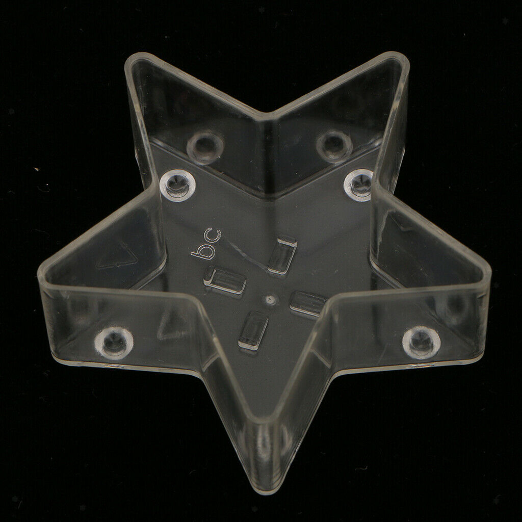 10pcs Clear Plastic Tealight Cups Star Candle Shape Mold Wax