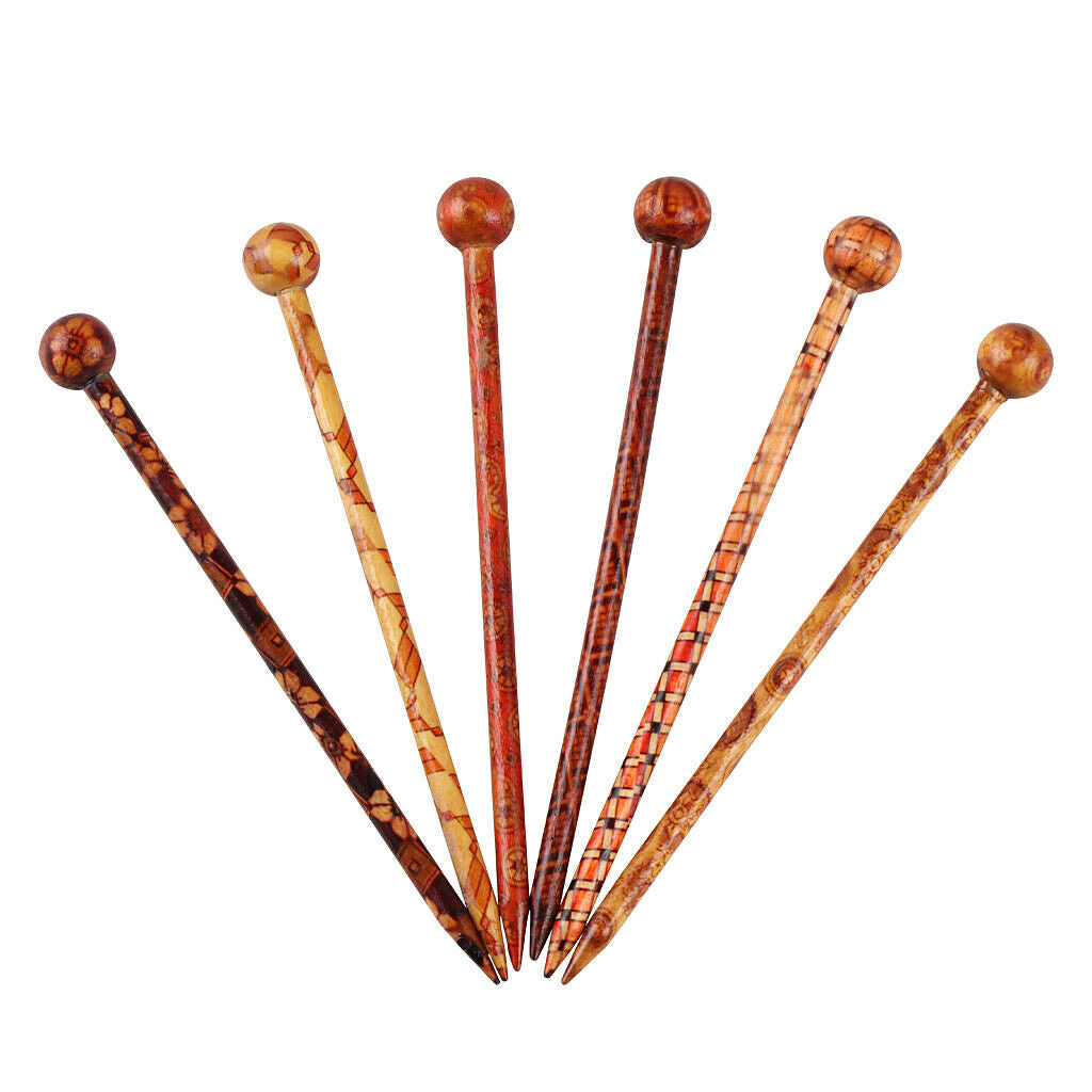 3X Mixed 6pcs Hair Pin Femle Traditional Chinese Hair Stick Pin Assorted Retro