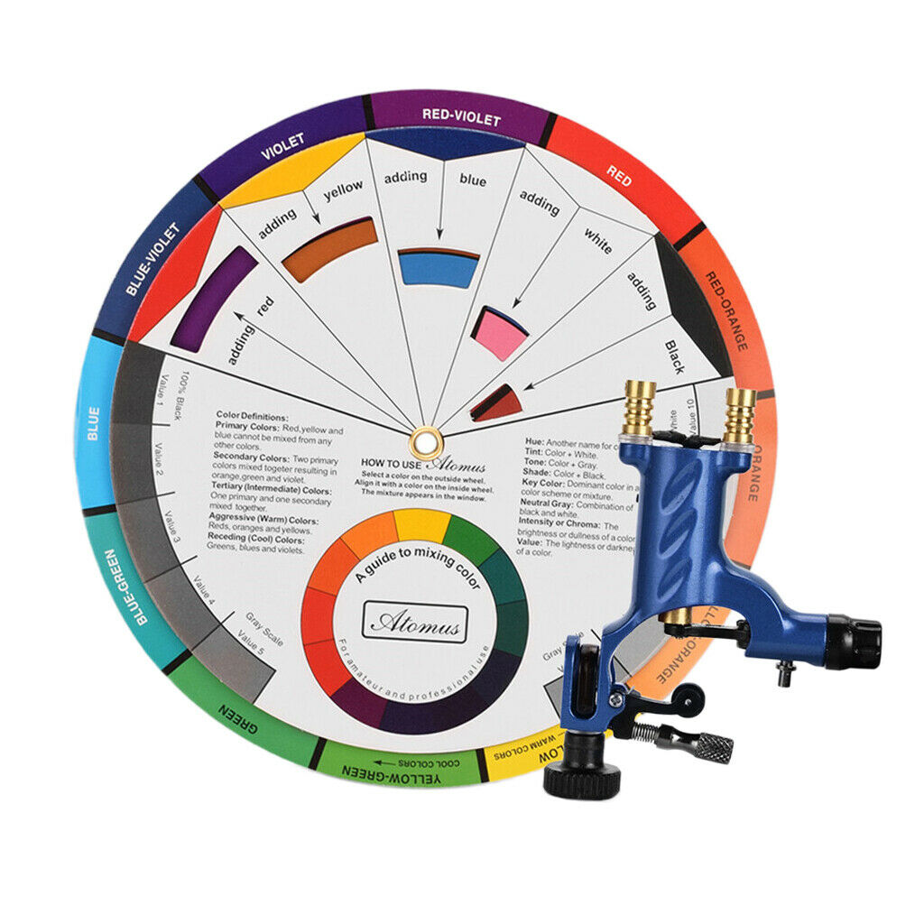 Motor Machine Parts Supplies W/ Pigment Color Mixing Wheel Guide Kit