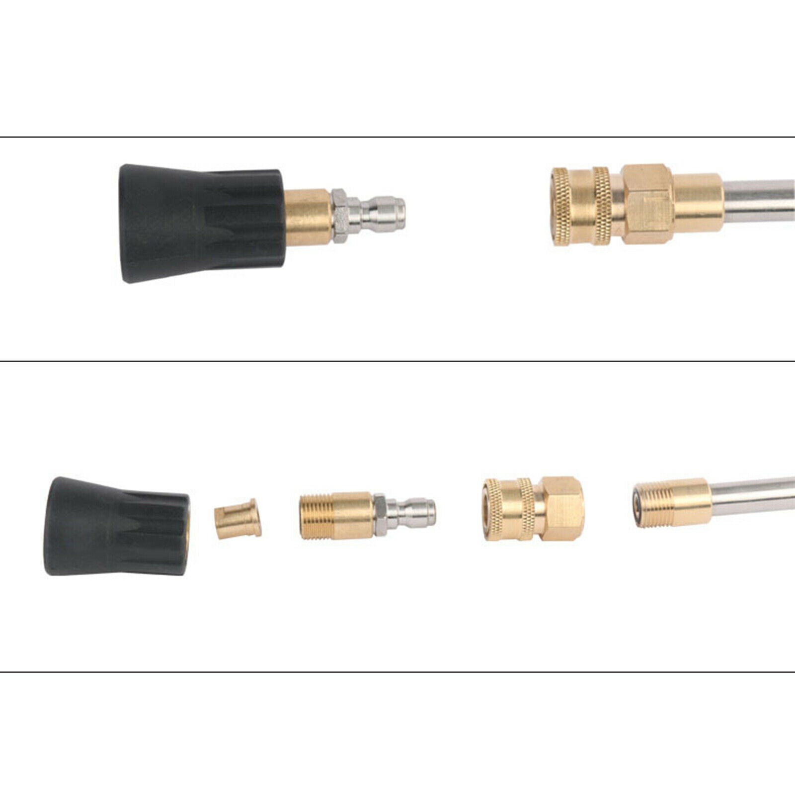 M18 Pressure Washer Adapter Set Quick Connect Quick Release Solid Brass 1/4"