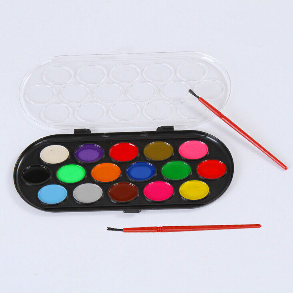 12Pcs Watercolor Palette Brush Set Painting Tray
