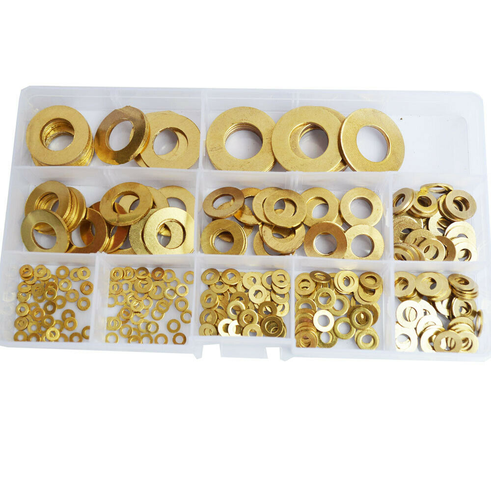 250Pcs Brass Flat Washer Brass Flat Washer Meson Pad M3 M4 M5 M6 M8 M10 Solid Br