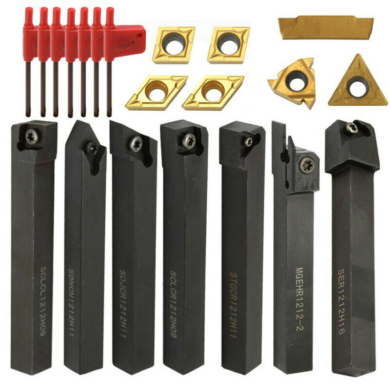 21PCS Solid Carbide Inserts Holder Boring Bar For Lathe Turning Tools S4O9Y WF