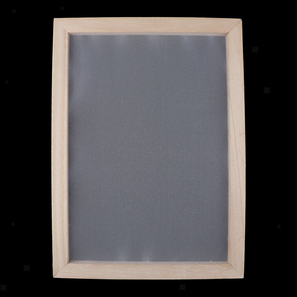 2x Wooden Paper Making Mould Frame Screen Kids DIY Paper Handcraft 25x34cm