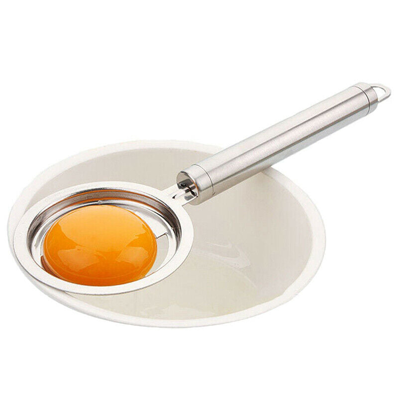 Stainless Steel Egg Yolk White Separator Cooking Tool Kitchen Gadget Silv.l8