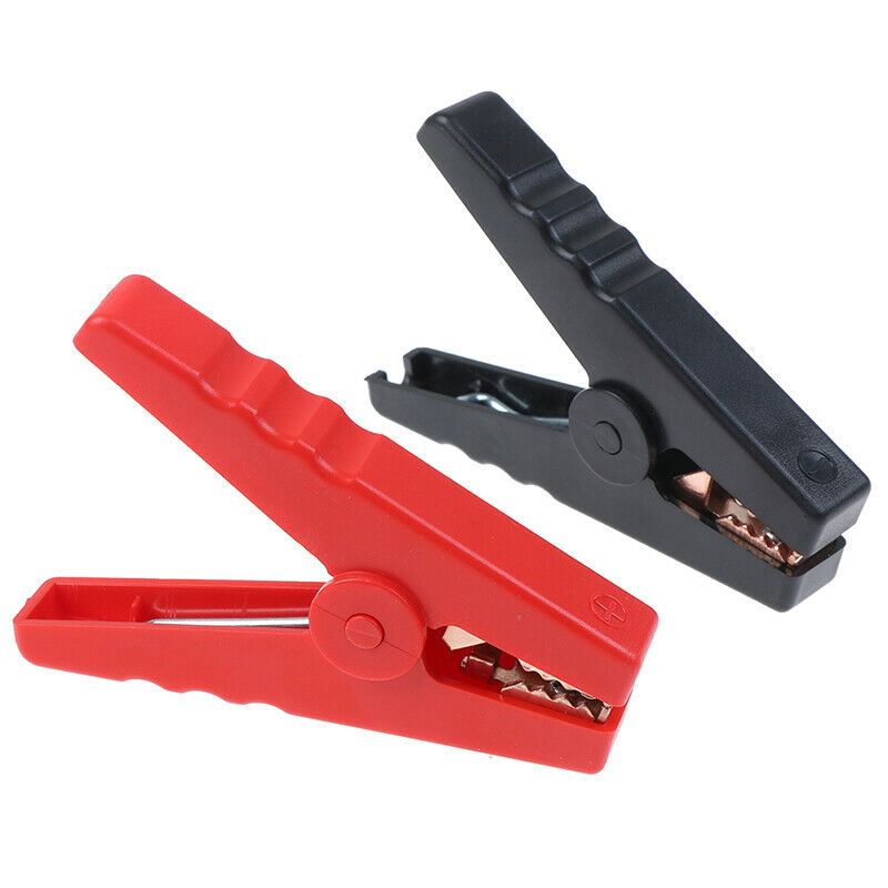2pcs Large 100A Crocodile Alligator Clips Car Battery Chargers Insulated Clam WF