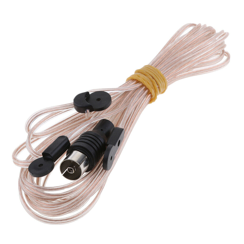 Prettyia 75 Ohm FM Radio Antenna Aerial for Home Audio Radio Stereo Receiver
