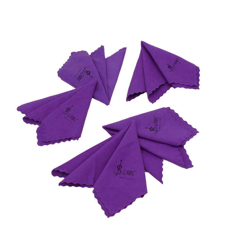 5pcs Microfiber Cleaning Polishing Cloth for Musical Instrument Accs