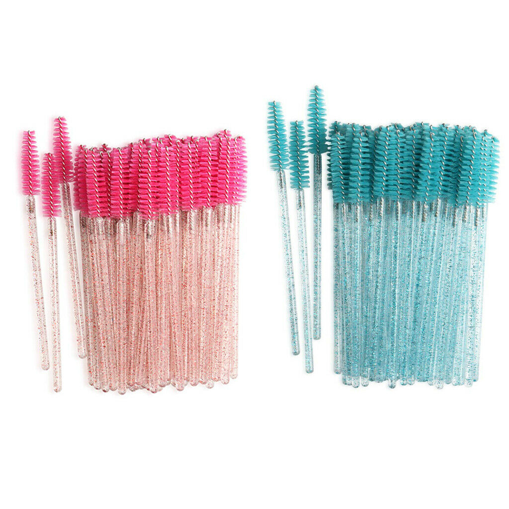200 Pack Disposable Eyelash Brushes Applicator Grafting  Rose Red