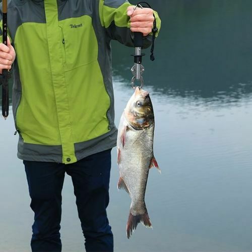 Portable Fish Fishing Lip Grip Gripper Hanging Scale Stainless &Sponge with 15kg