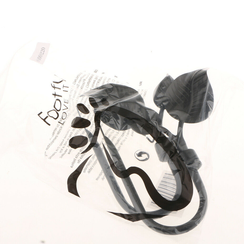 2x Strong Metal Leaf Curtain Drapery Hooks Window Tieback Hanger Black