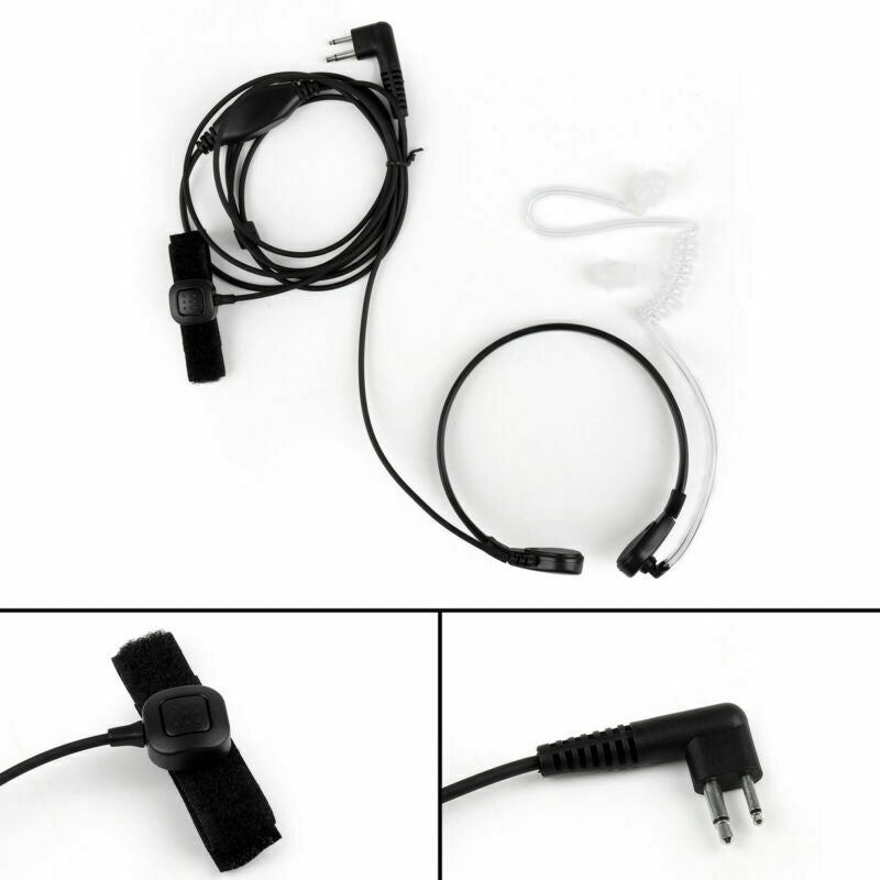 1x Throat Vibration Mic Acoustic Tube Headset For  GP300/88/88S/3688  UA