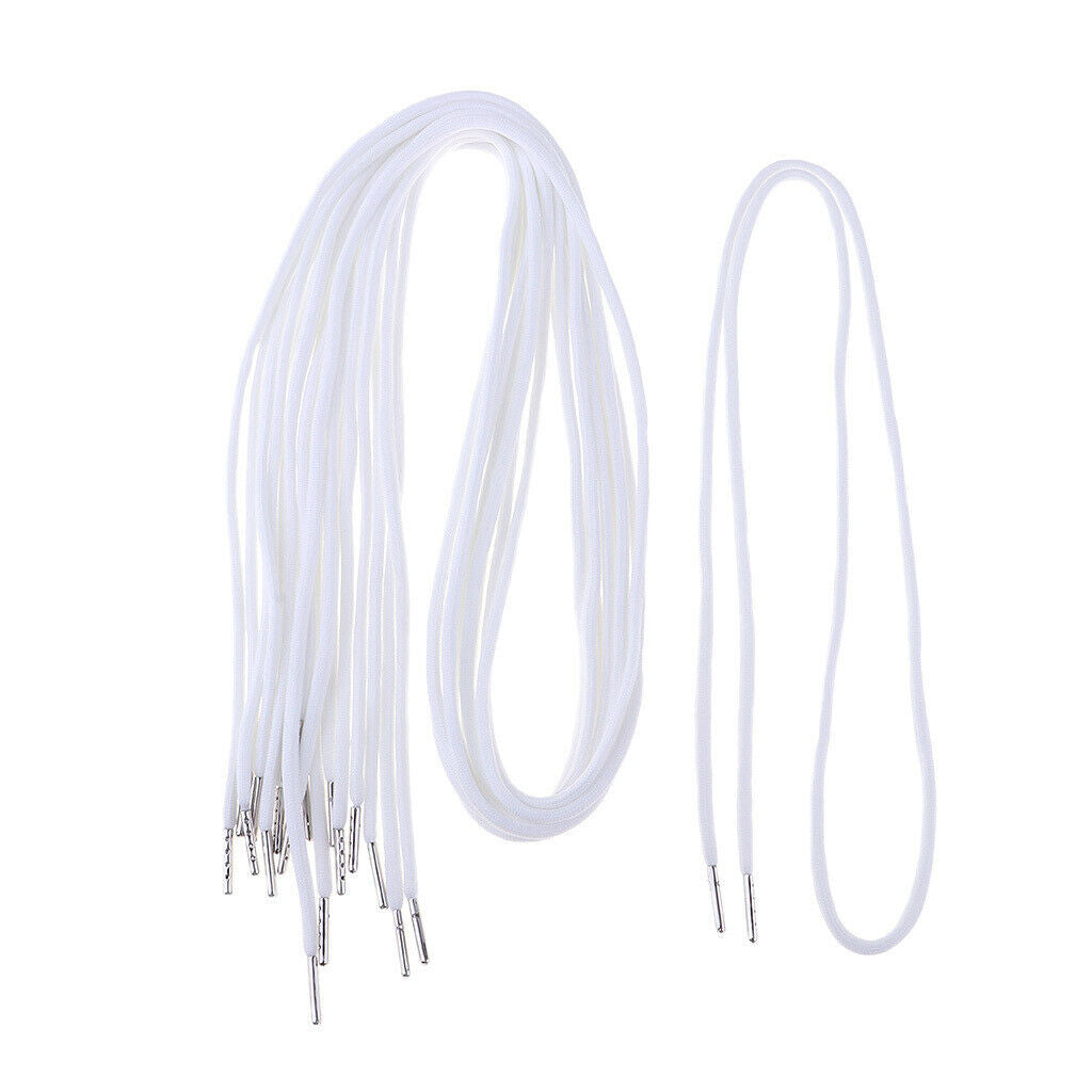 10pcs Replacement Drawstrings for Pants Sweatpants Shorts Hoodies White