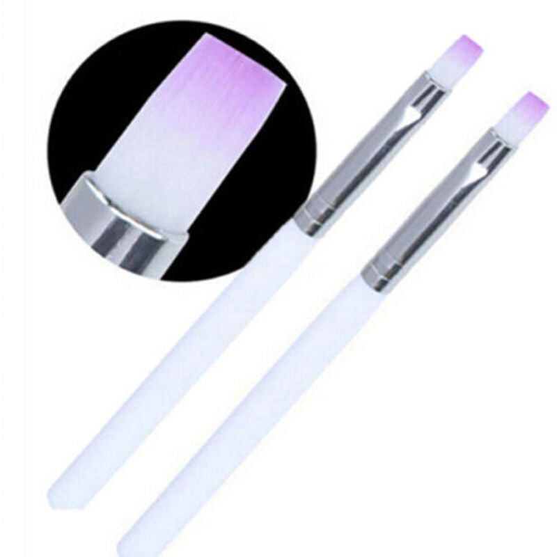 2X Acrylic UV Gel Nail Art Design Pen Polish Painting Brush Manicure Tools y Kt