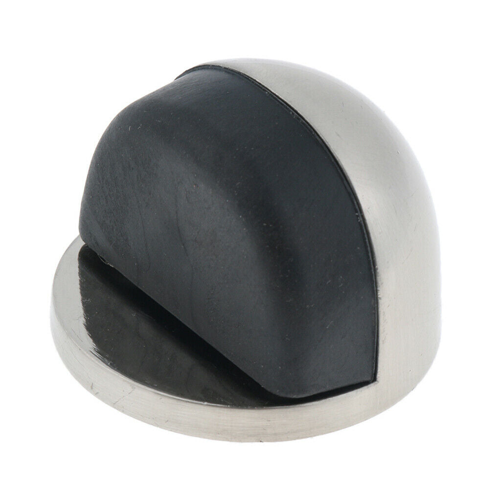 42mm Floor-mounted Wood Door Stops Zinc Alloy Half Moon Glass Door Stopper