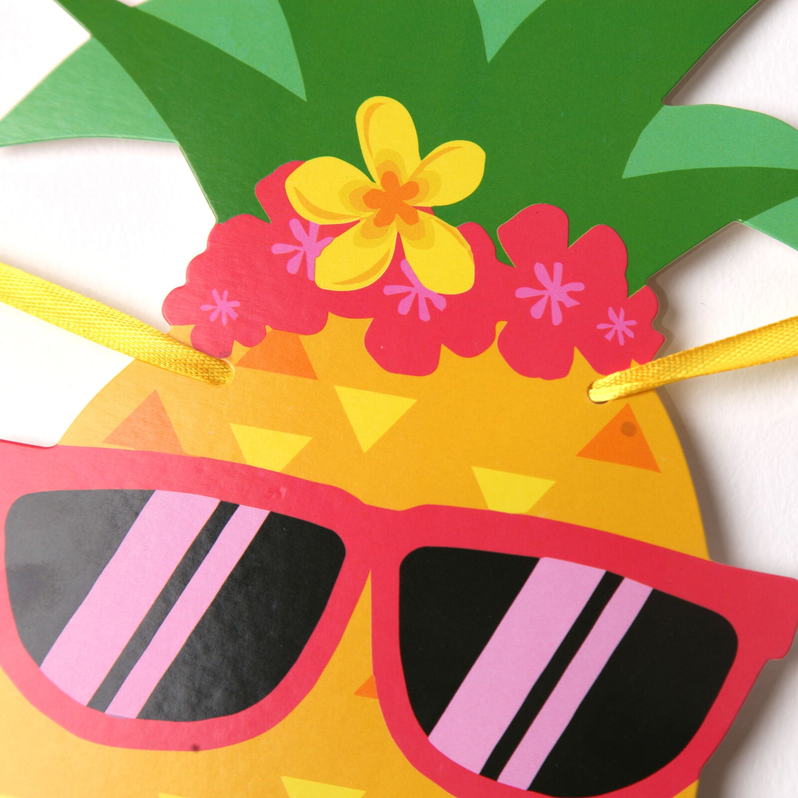 Summer Aloha Hawaiian Tropical Pine  Garland Bunting Home Party Banners .l8