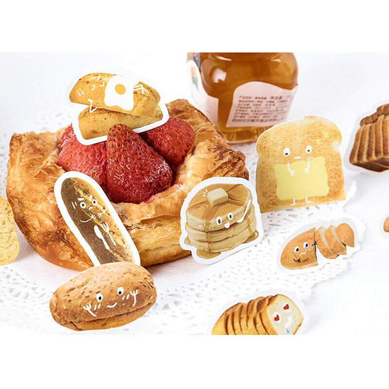 46Pcs/box Lovely Bread Stickers DIY Diary Stationery Scrapbooking Memo St.l8