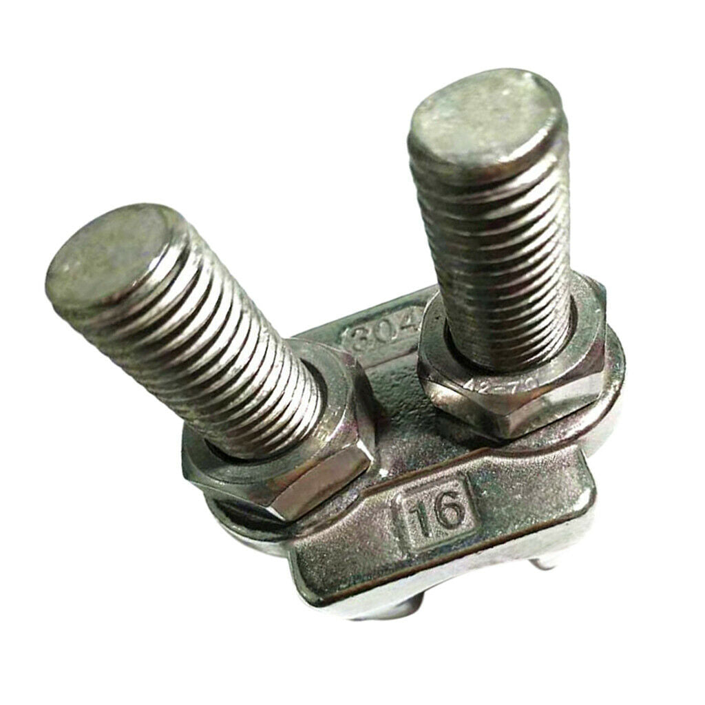 304 Stainless Steel Wire Rope Clip Clamp Saddle Clips U Bolt Fastener 5mm