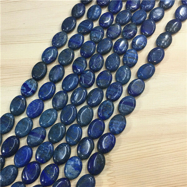 1 Strand/22Pcs 18x13x5mm Natural Blue Lapis Lazuli Oval Loose Beads 15.5" HH691