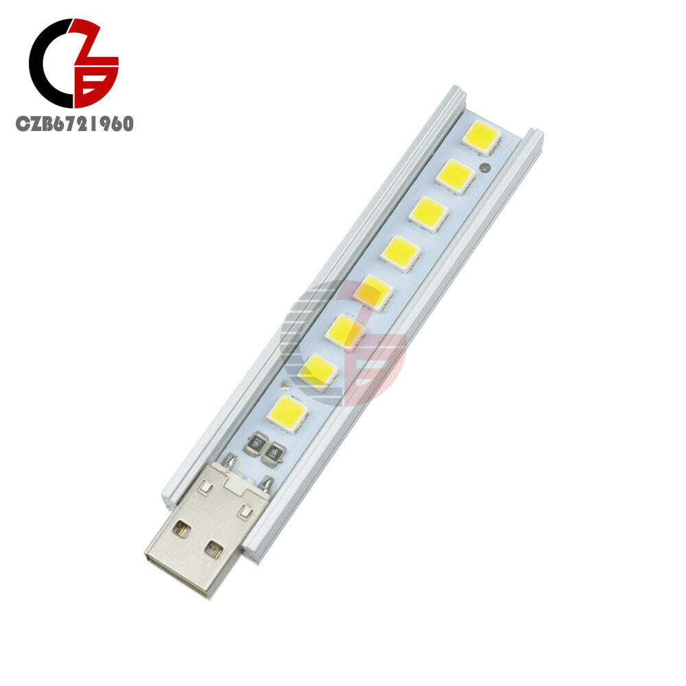Warm White 5V Mobile Power Highlight 1.2W USB Lamp 8 Beads SMD LG 5152 LED