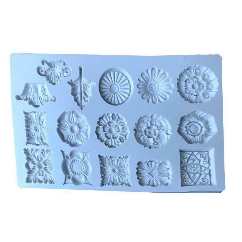 Baroque Fondant Mold Medallion Silicone Mold for DIY Baking Cake Cupcake Decor