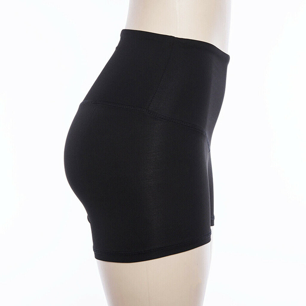 Women Stretch Gym Yoga Sport Shorts Dancing Running Skinny Hot Pants S Black