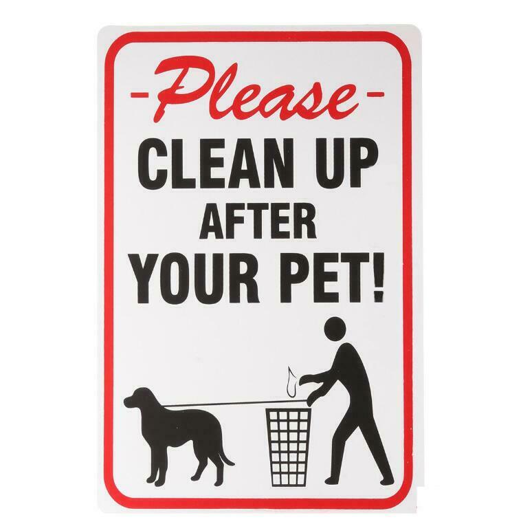 5x Please Clean Up After Your Pet Sign 8''x12'' No Dog Poop Pickup Remove NEW