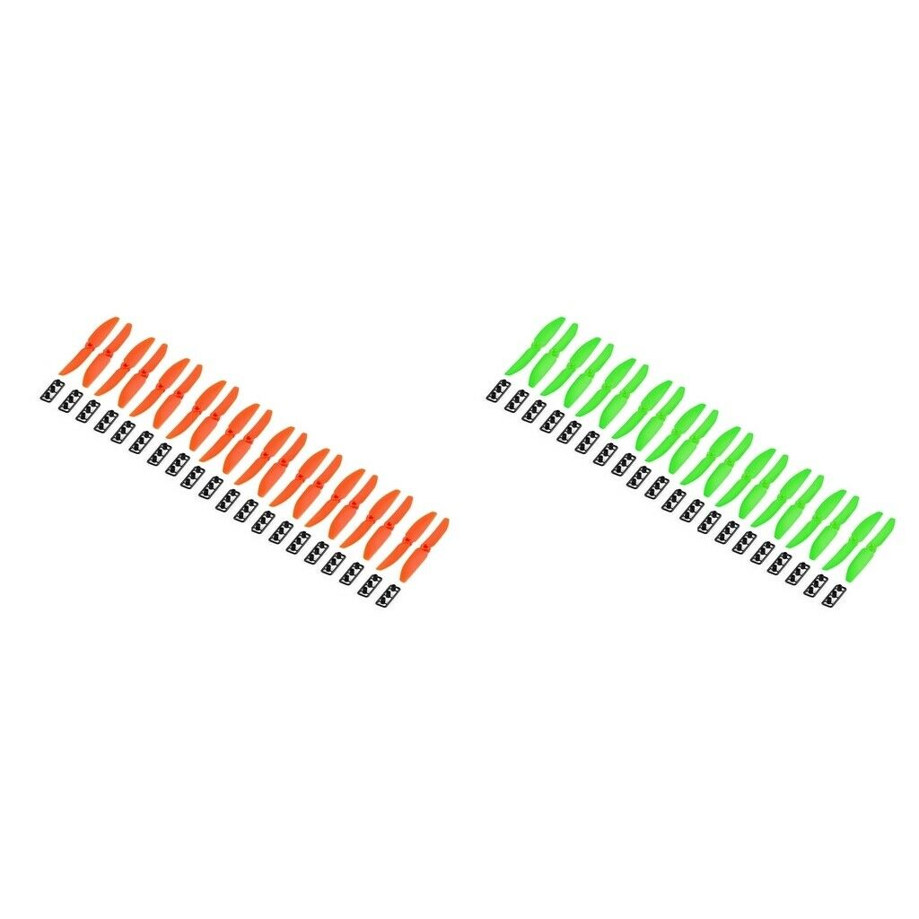 20 Pairs Green + Orange Propeller Prop For Mini QAV250 RC Racing Drone Accs